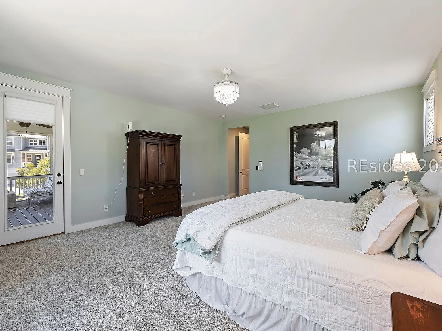 Primary Bedroom with Balcony Access at 32 Hackney Pony Lane, Hilton Head Island SC