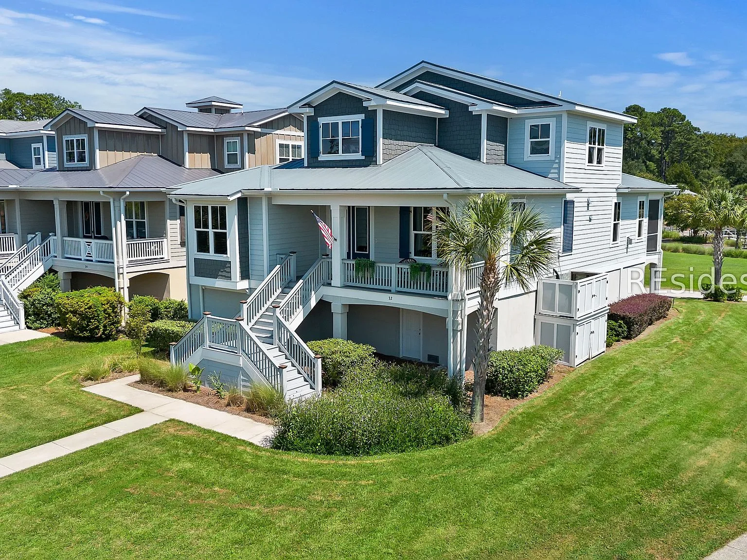 Coastal Exterior Facade at 32 Hackney Pony Lane, Hilton Head Island SC