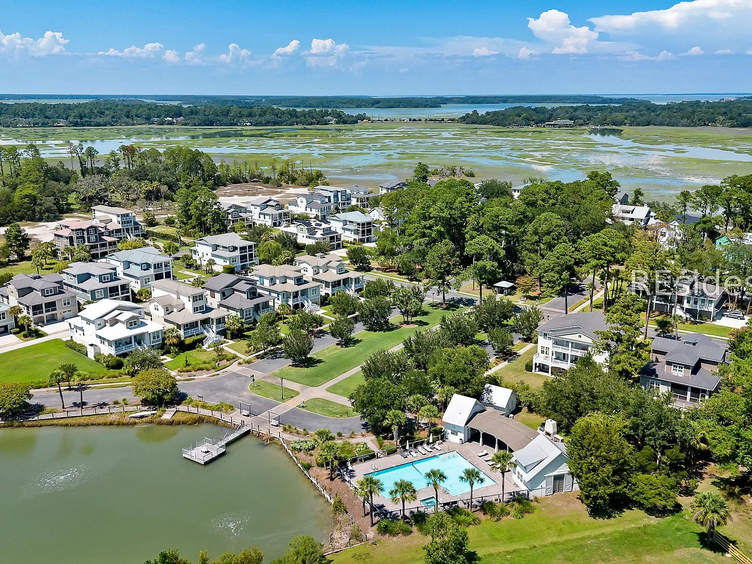 Community Aerial View at 32 Hackney Pony Lane, Hilton Head Island SC