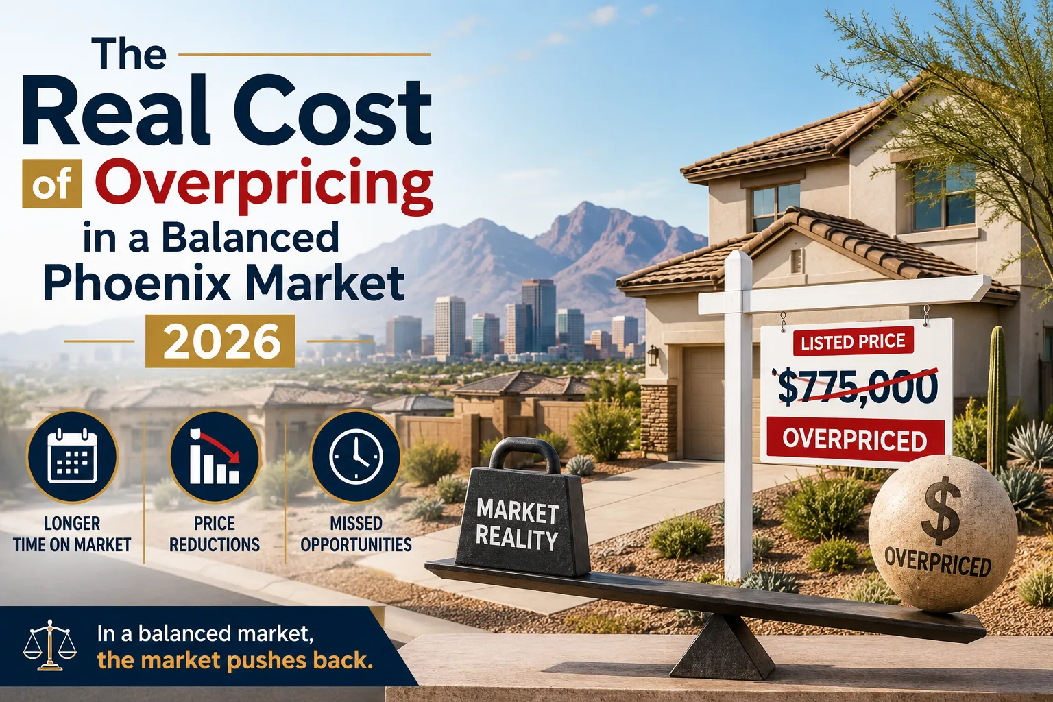 Educational graphic about how pricing and market reality shape a home's list price
