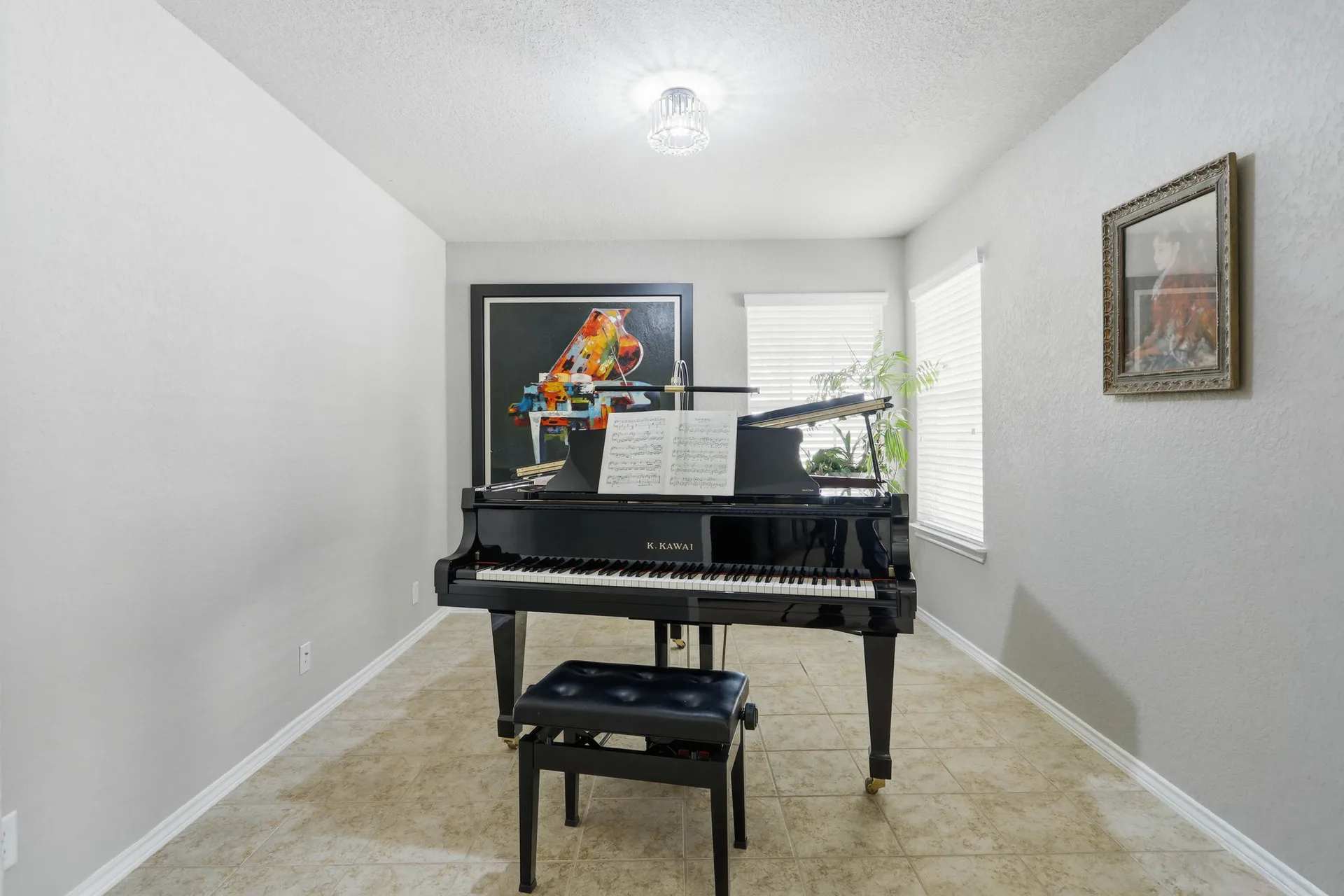 Dedicated study off the main living area with natural light from side windows