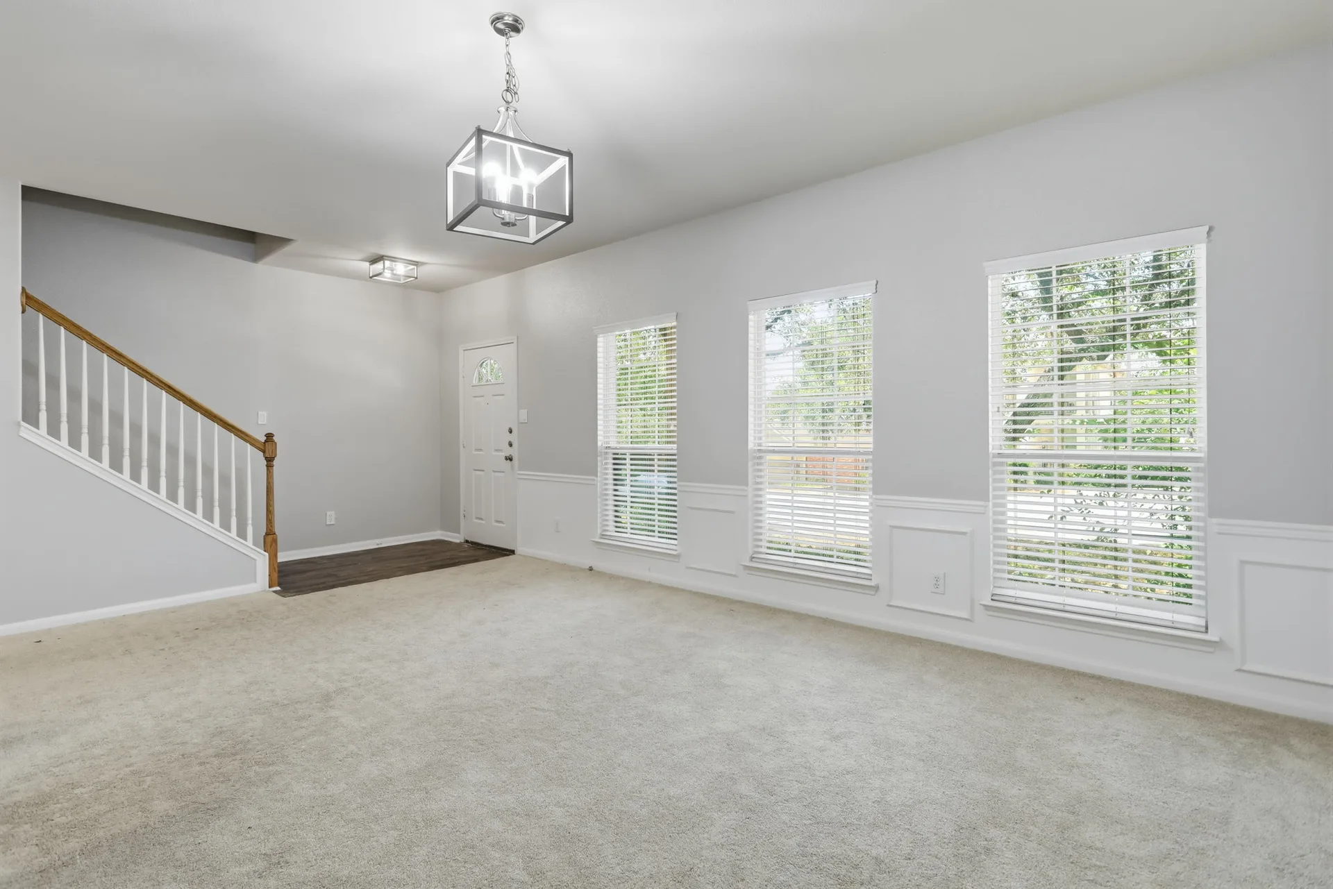 Living room and entryway