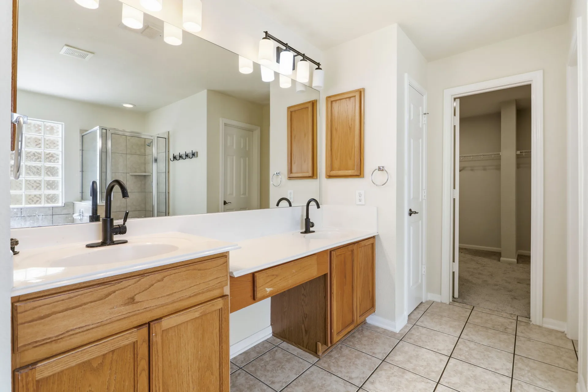 Primary bathroom vanity