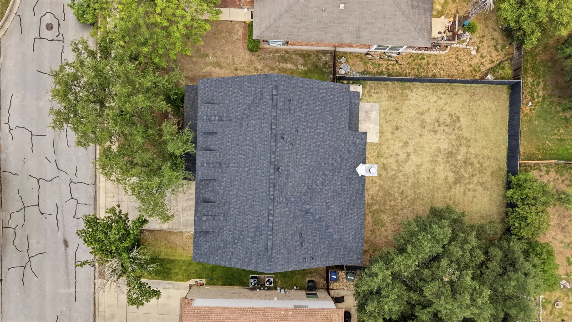 Drone top-down view