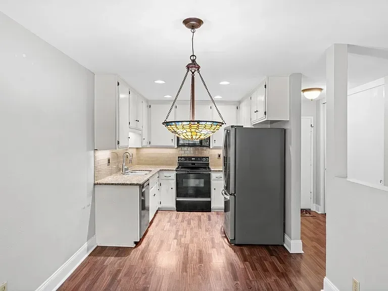 Upgraded galley kitchen at 140 Walnut Ave, Unit 2F