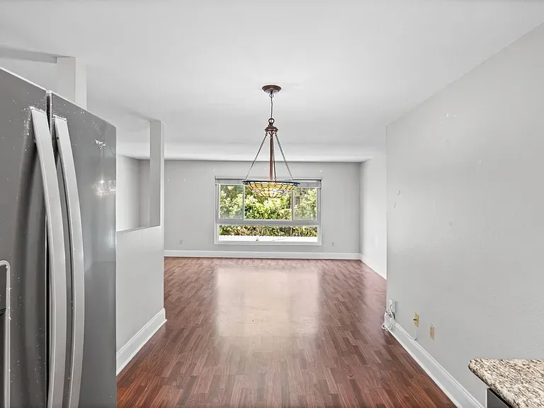 Dining room view inside the Bankers Hill residence