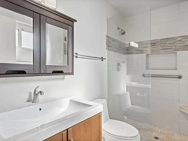 Modern bathroom vanity in the Bankers Hill residence