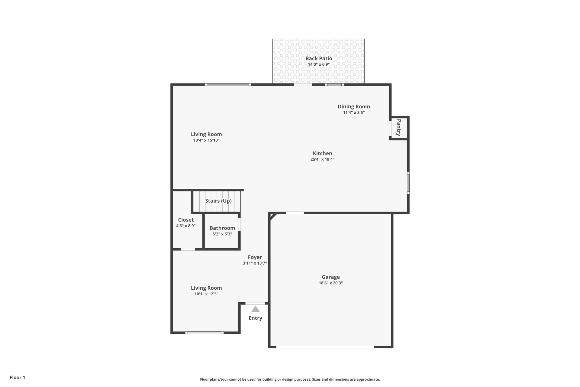 First-level floor plan of 12114 Wagon Cyn
