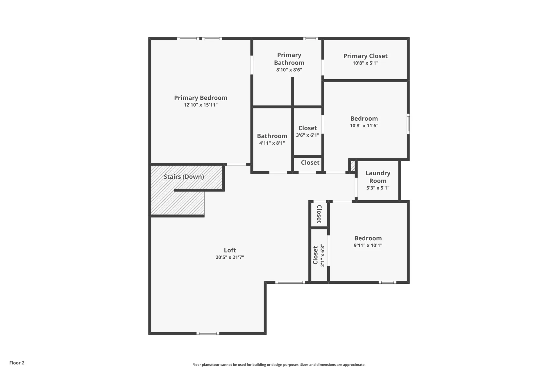 Second-level floor plan of 12114 Wagon Cyn