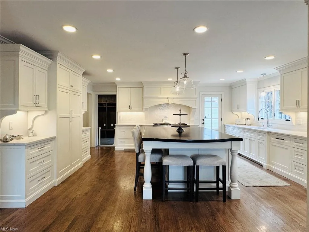 White kitchen with traditional cabinetry at 21891 Avalon Dr in Rocky River, Ohio