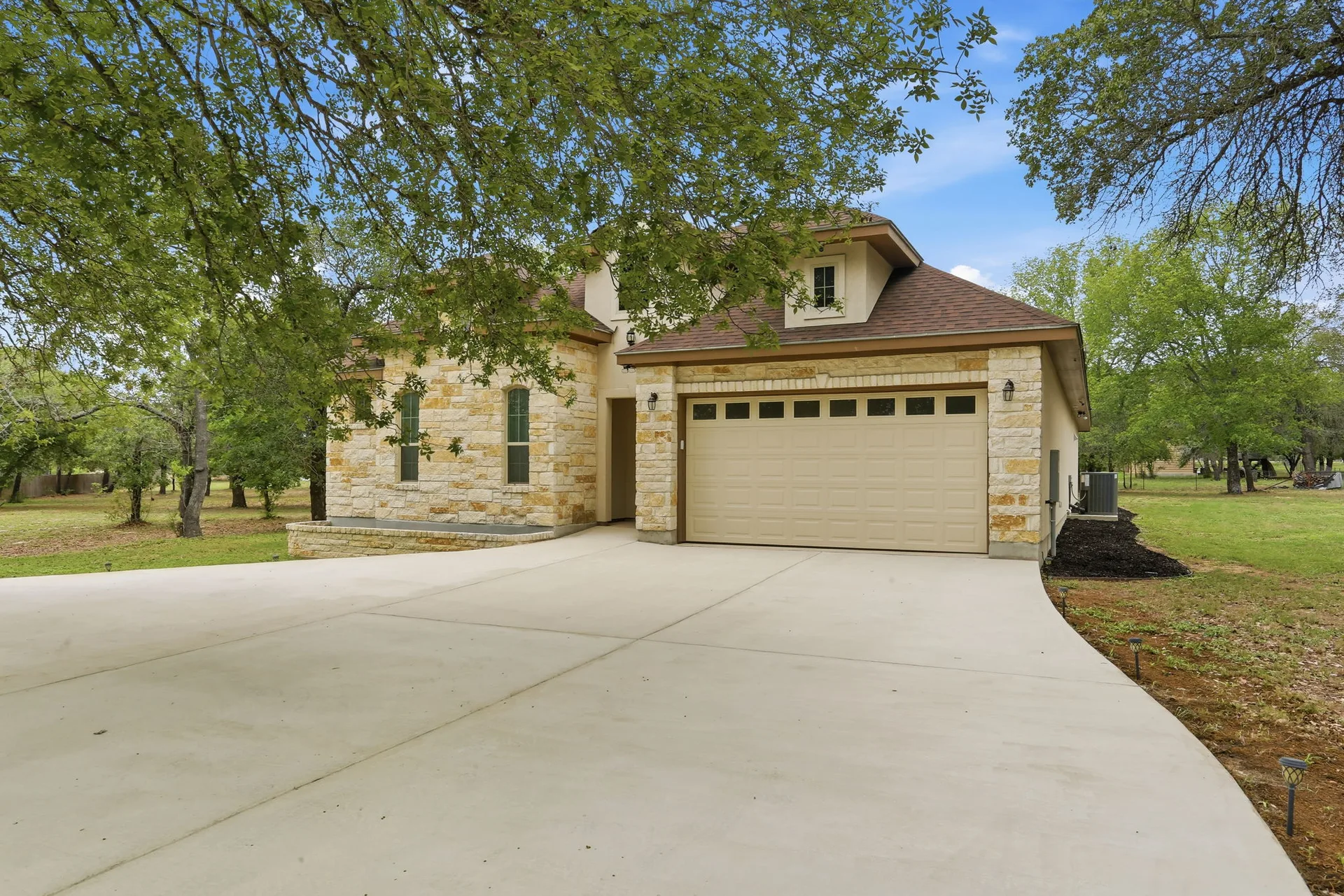 Front facade and garage