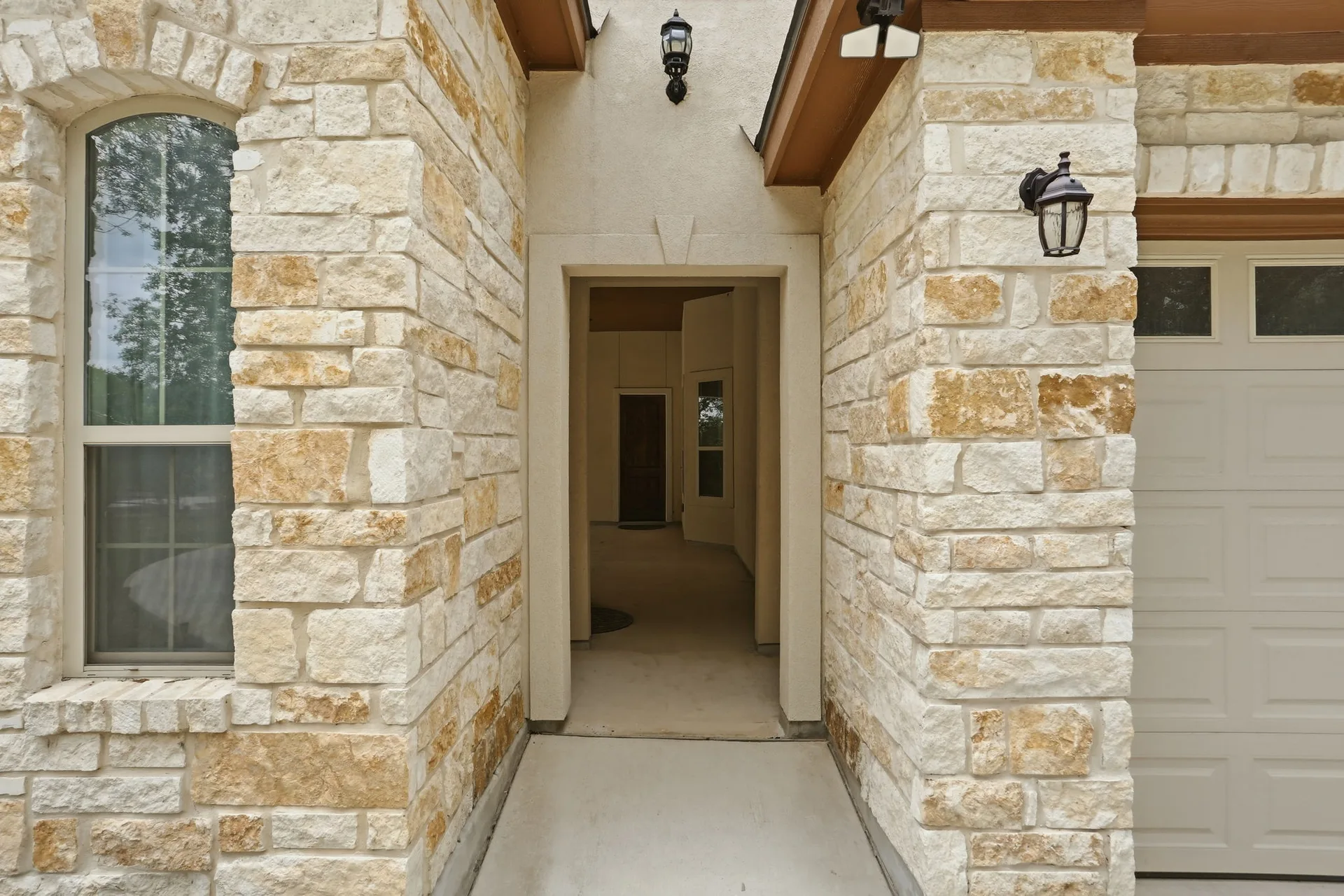 Entry walkway and lantern