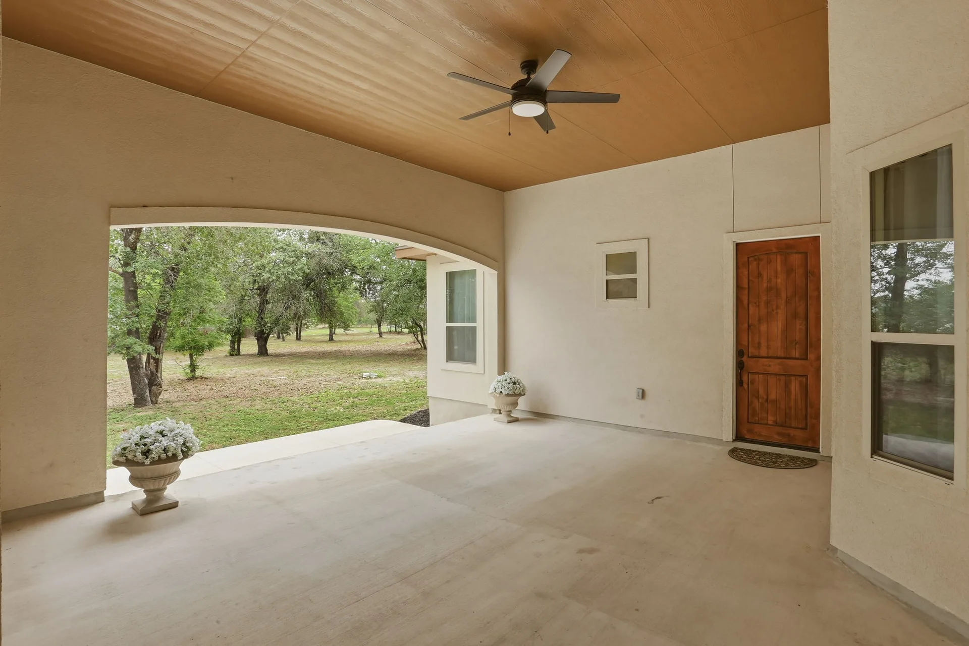 Covered back patio