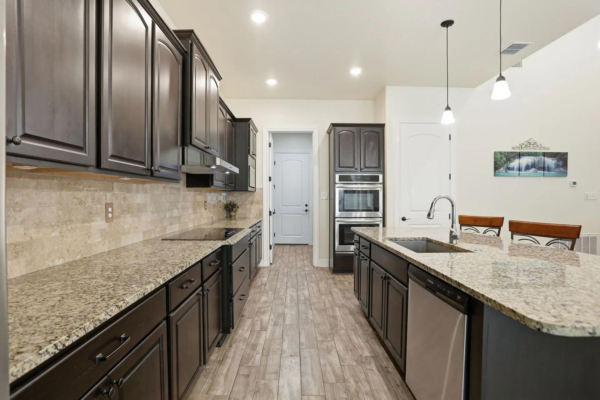 Kitchen cabinetry and granite