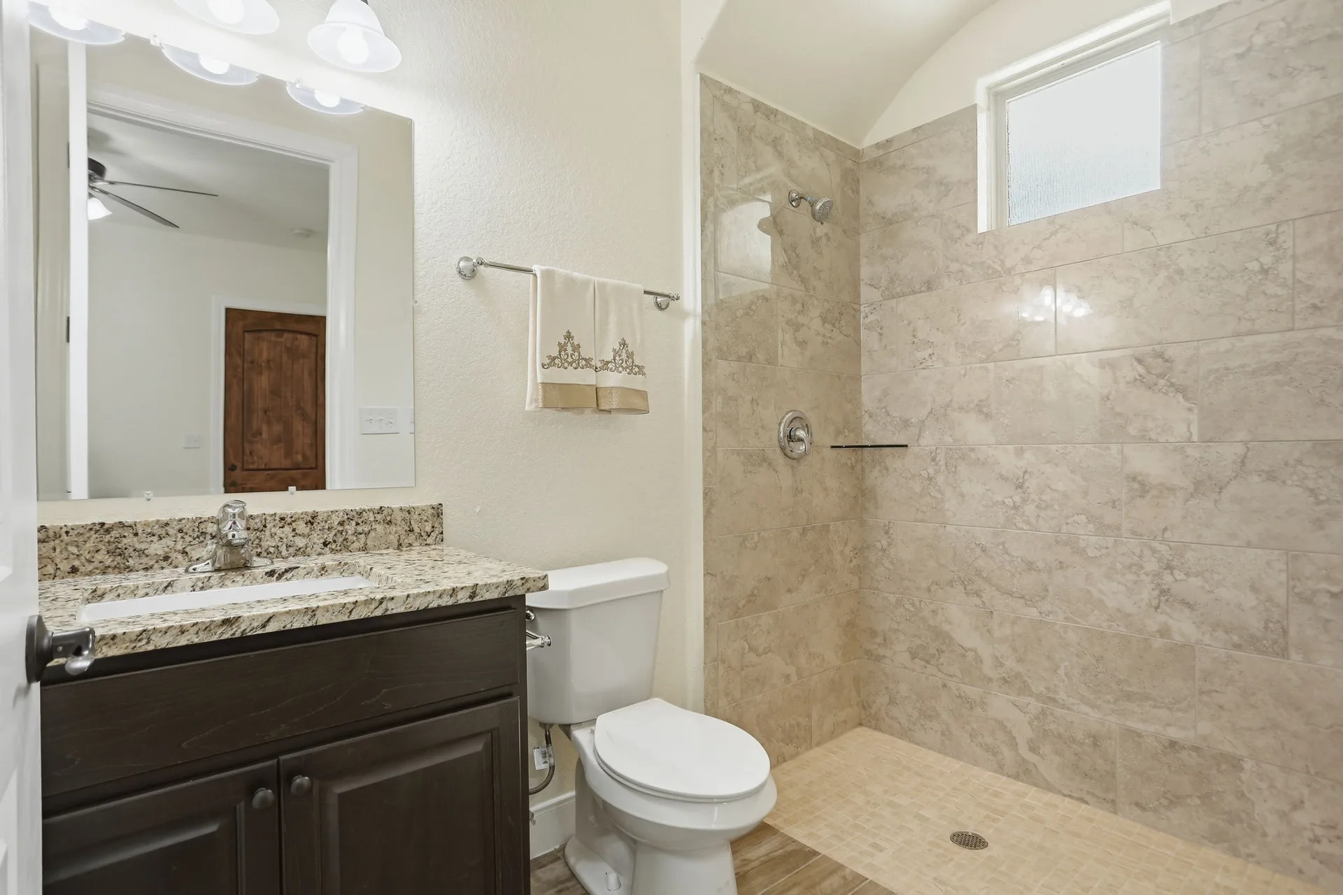 Bath with walk-in shower
