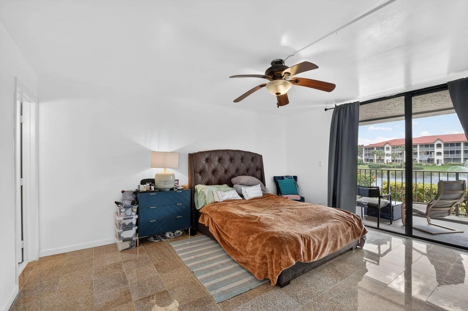 Primary bedroom at 7030 Half Moon Circle #117, Hypoluxo