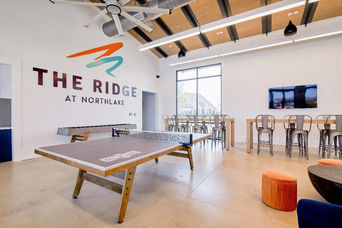 Recreation center lounge at The Ridge at Northlake in Northlake, Texas