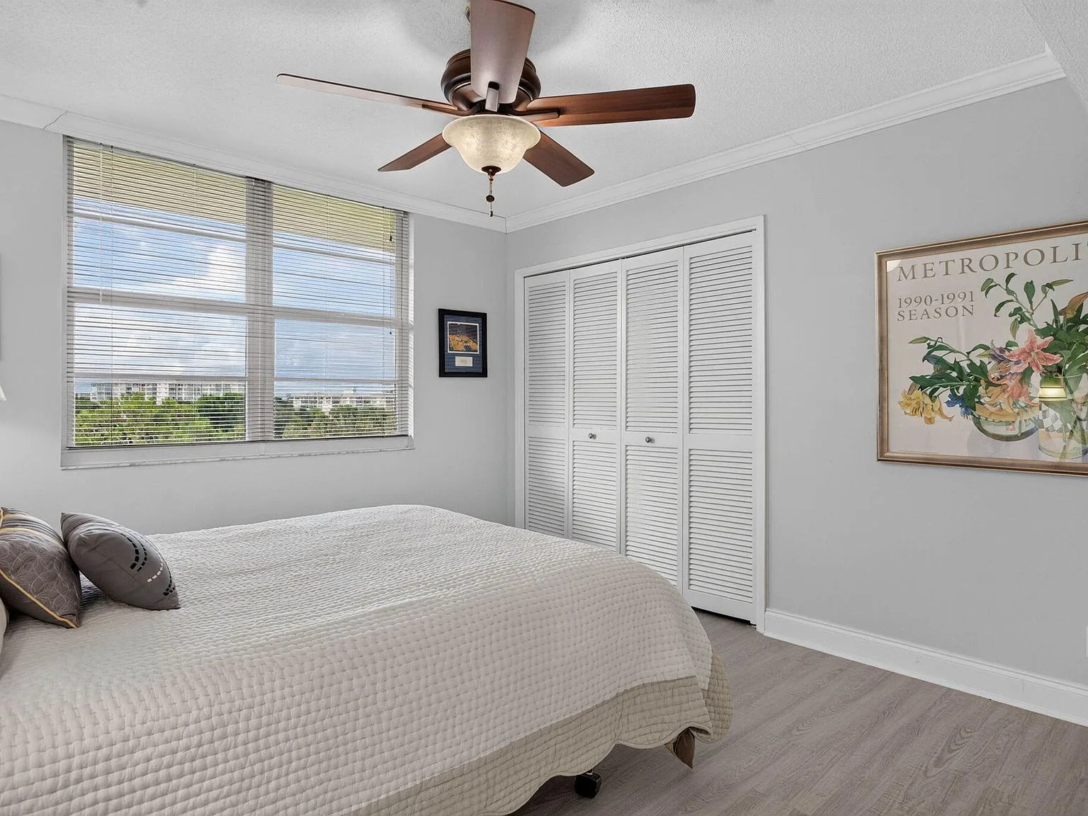 Bedroom, Louvered closets at 2901 S Palm Aire Drive #610