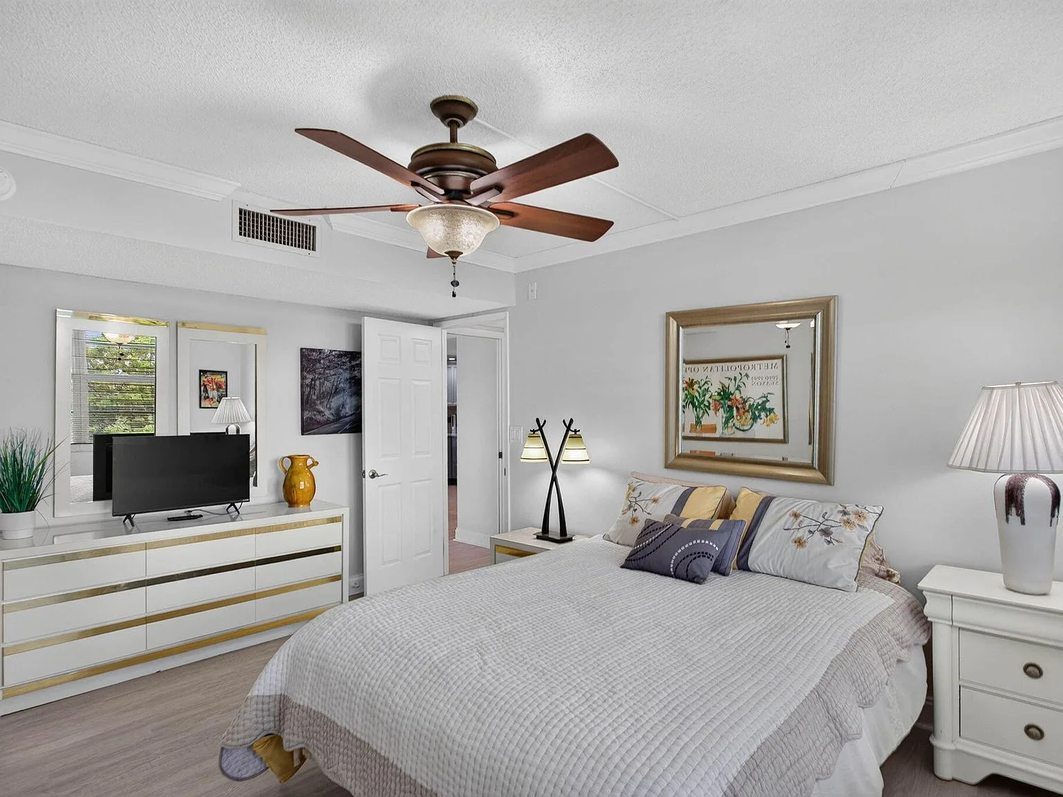 Master Suite, Walk-in closet beyond at 2901 S Palm Aire Drive #610