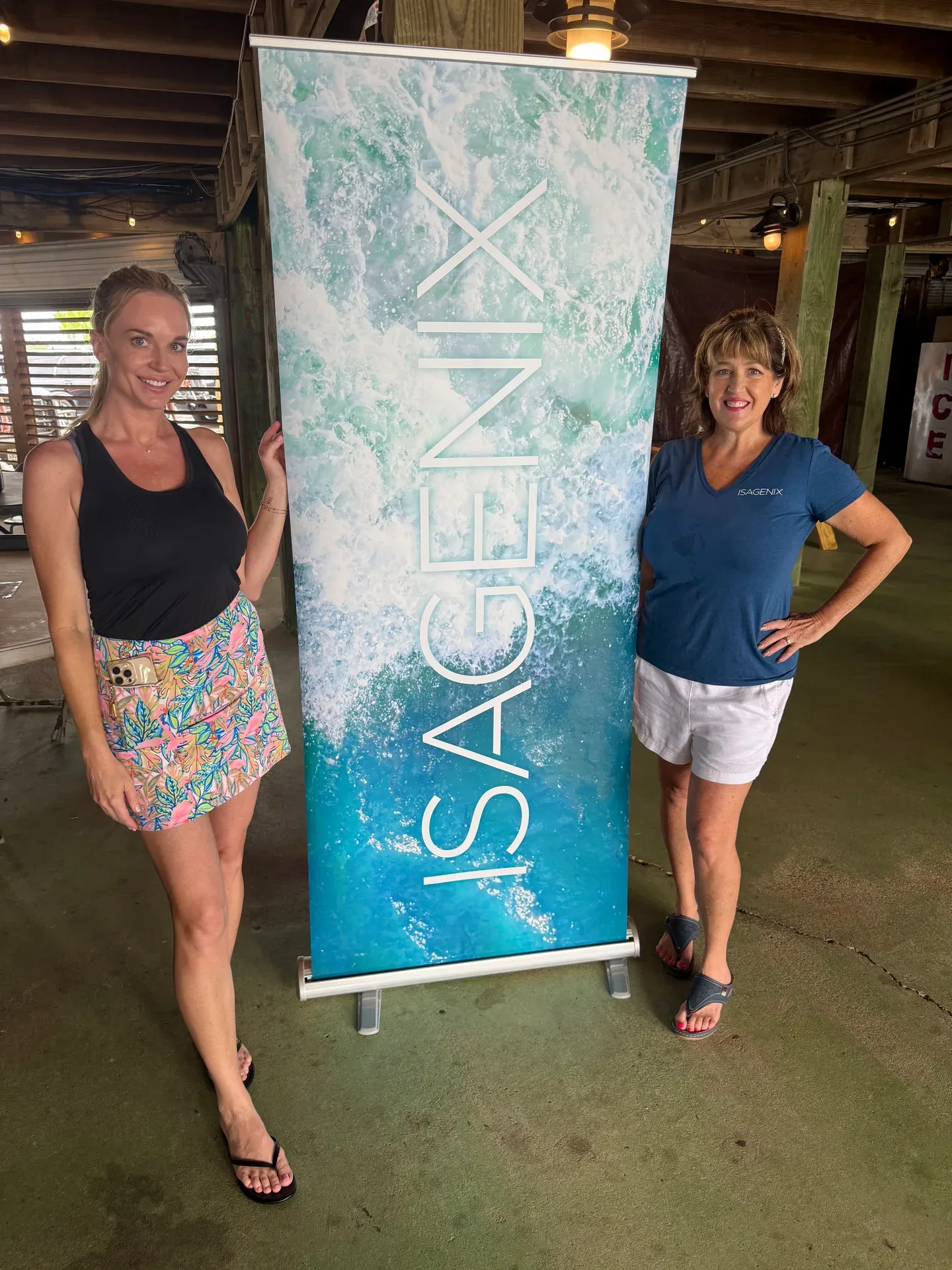 Emily with a friend at an Isagenix event