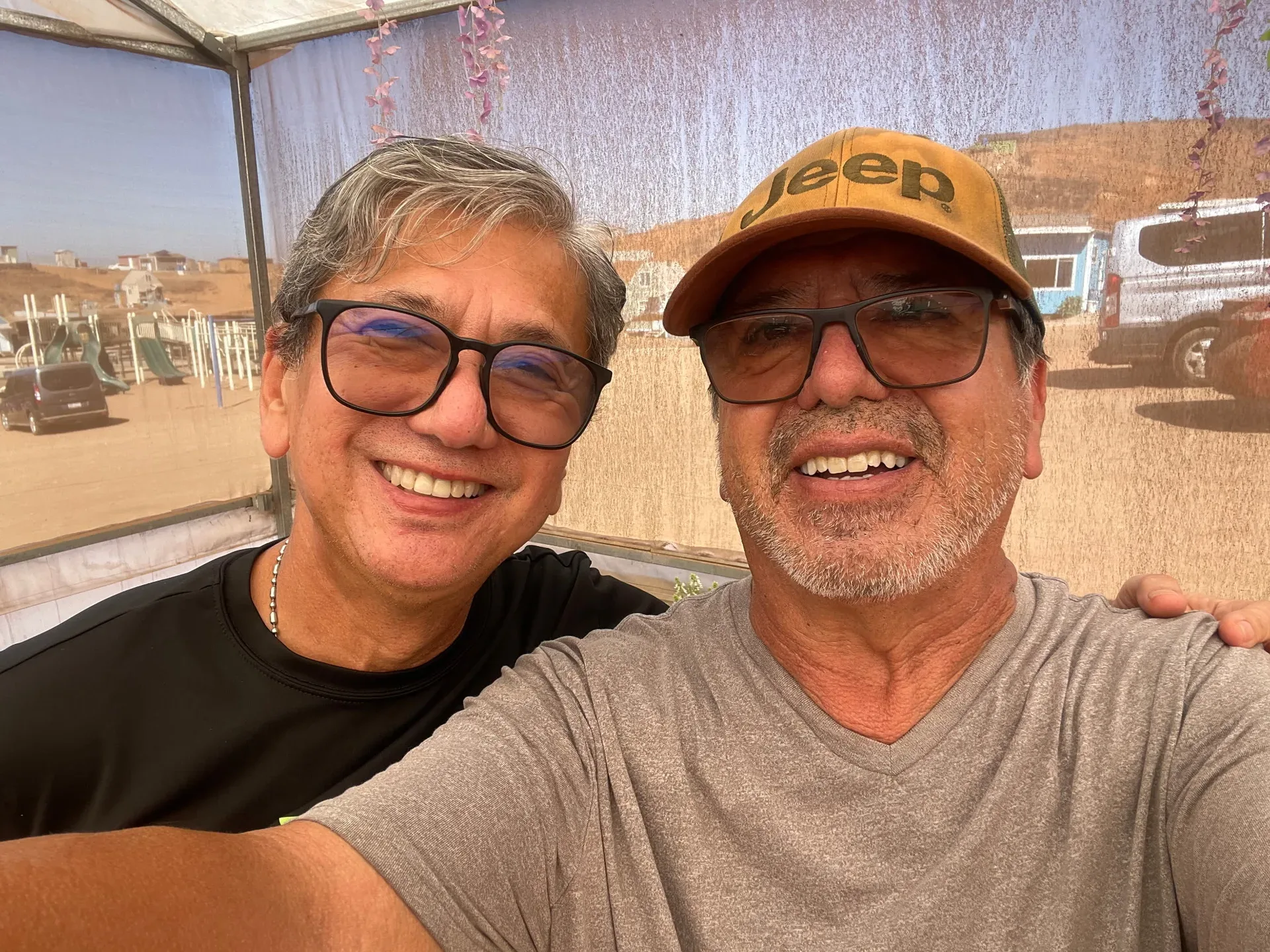 Bernie, a friend who helps out at the Horse Ranch, outdoors