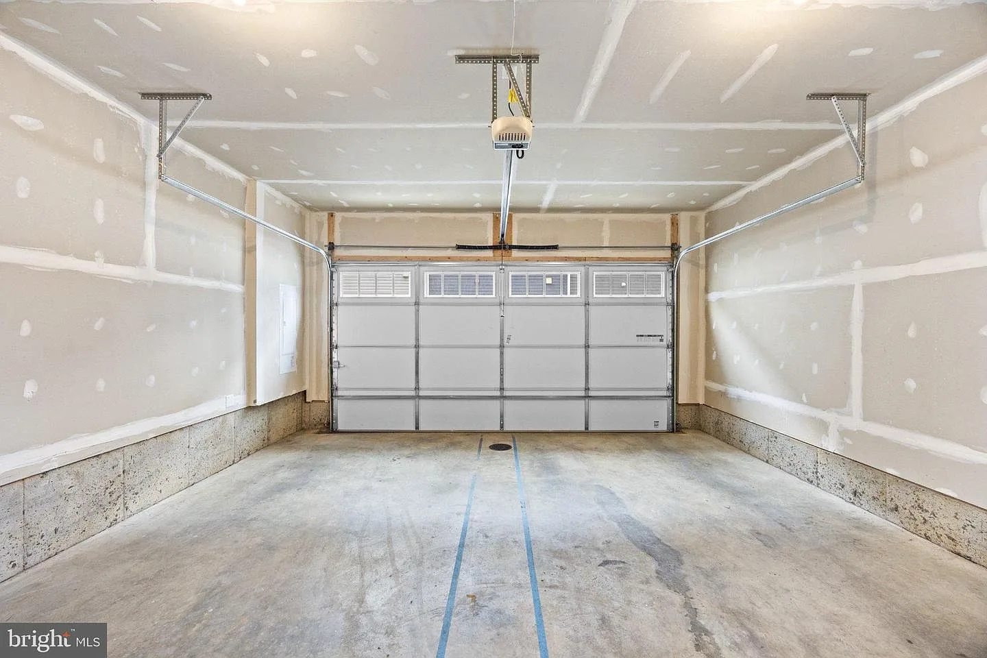 Two-car garage with windows for natural light