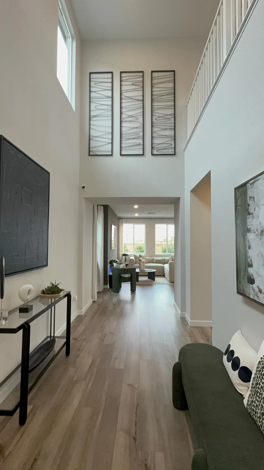 Two-story entryway hallway in a Las Vegas Valley home