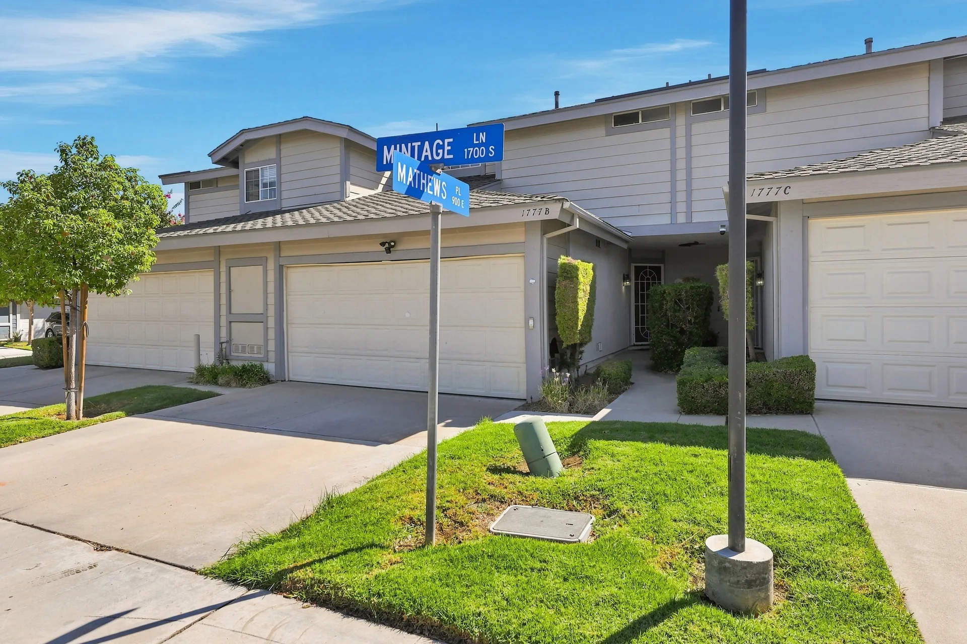 Exterior facade of a townhome at 1777 Mintage Ln, Corona, CA