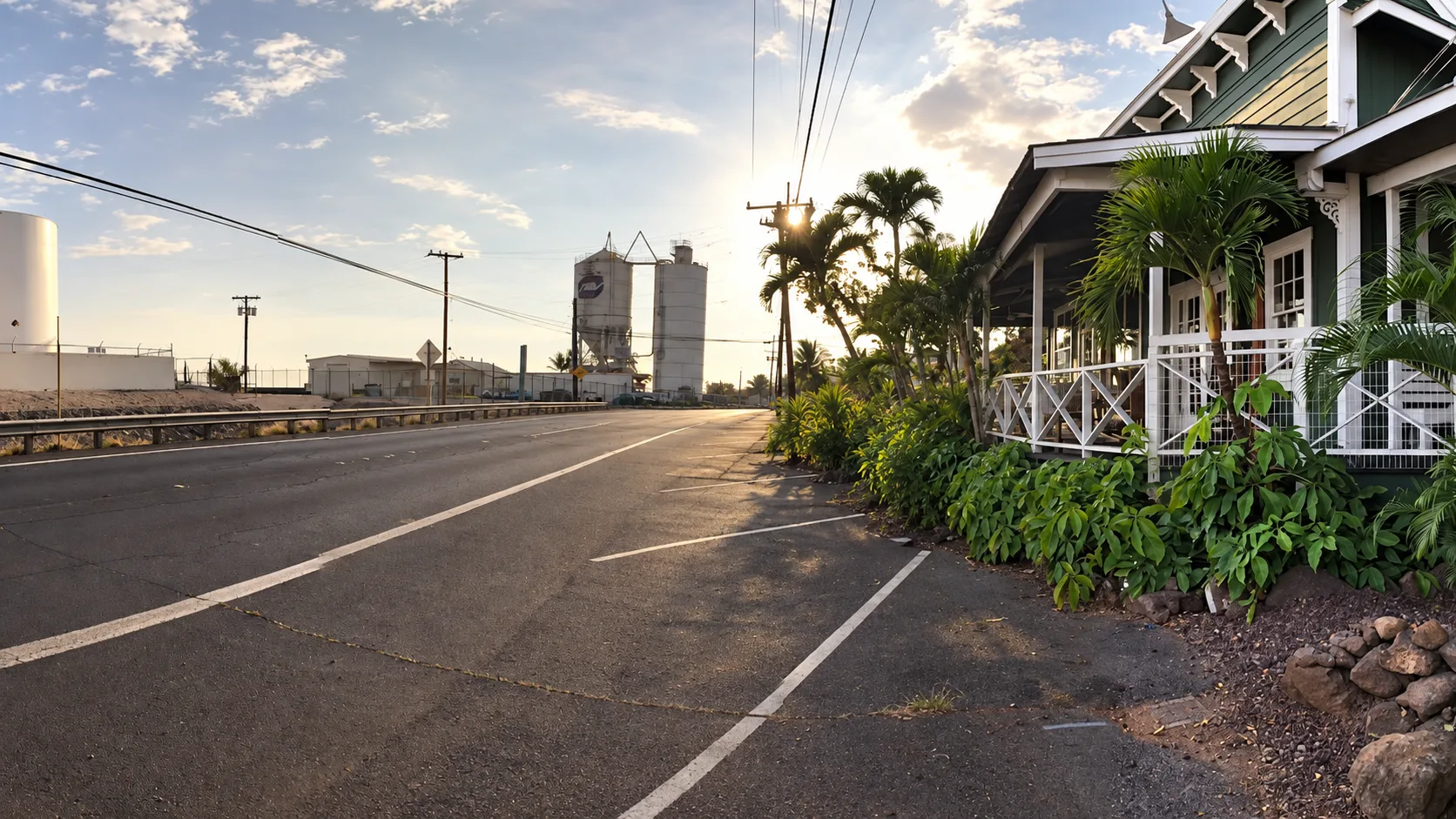 Roadside view near the harbor.