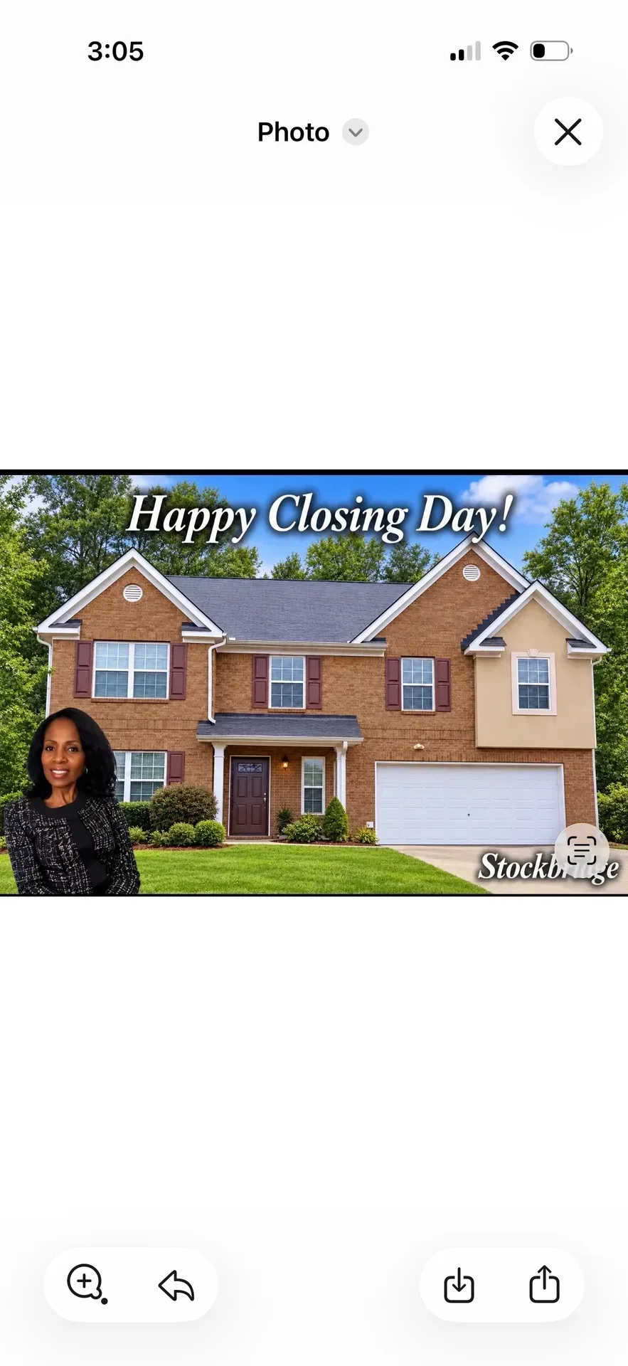 Sold red brick home with light siding upper story and shutters in Henry County