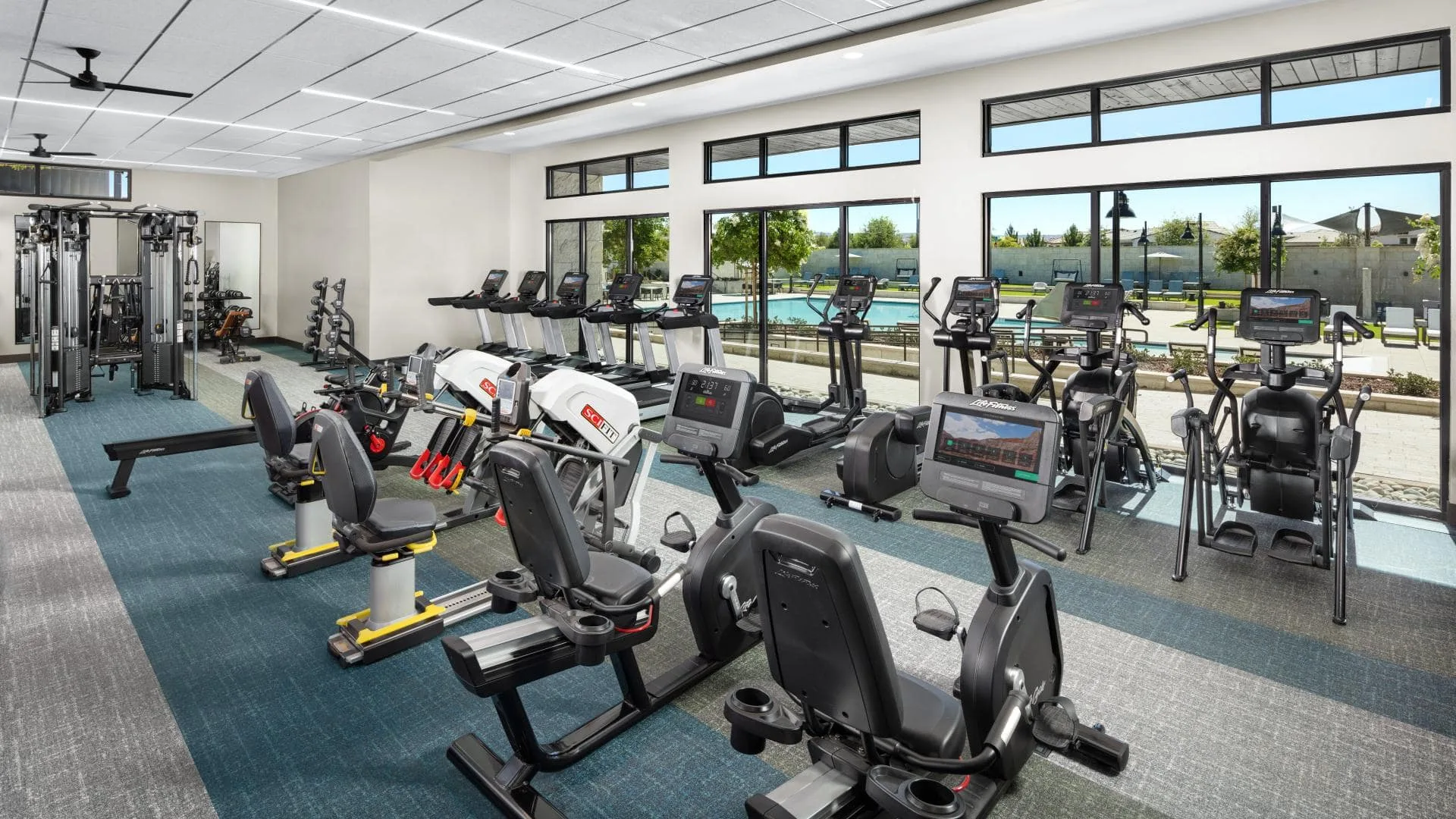 The fitness center at Regency at Folsom Ranch in Folsom, California