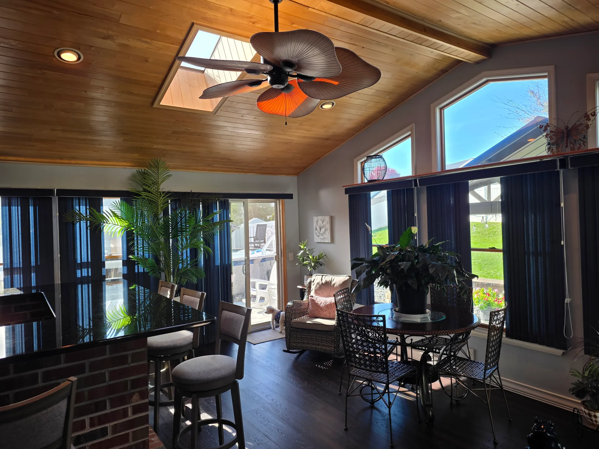 Sunroom and great room interior at 1906 Grouse Court, Forks Township PA