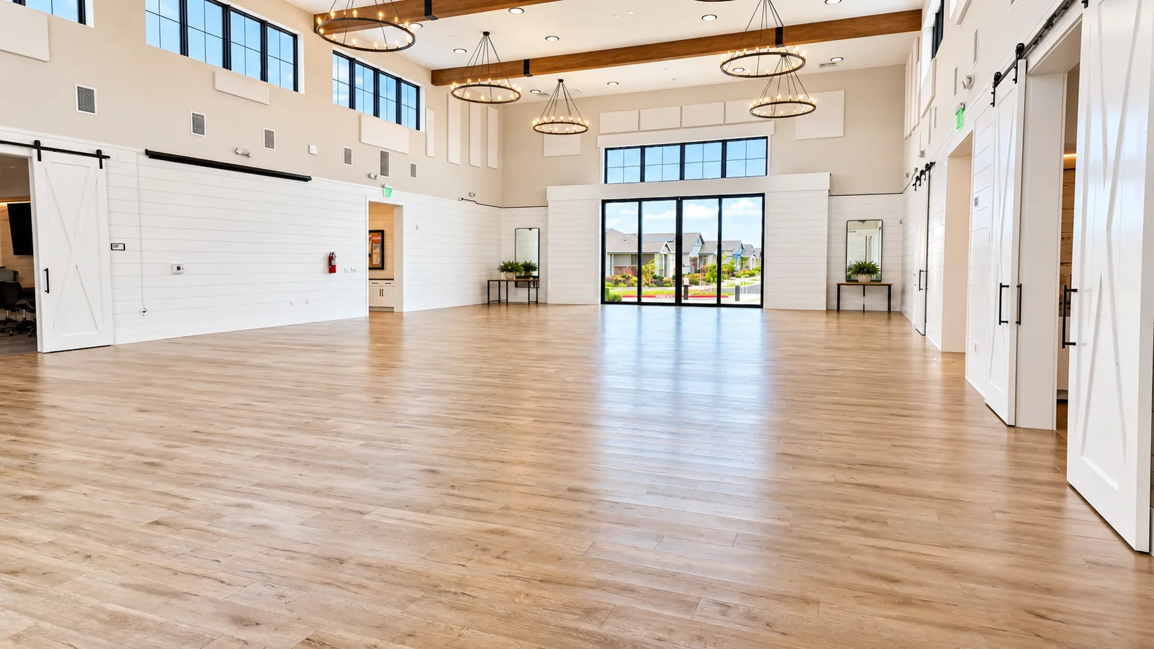 The Events Barn interior at Club Liberty in the Summit at Liberty 55+ community in Rio Vista, California
