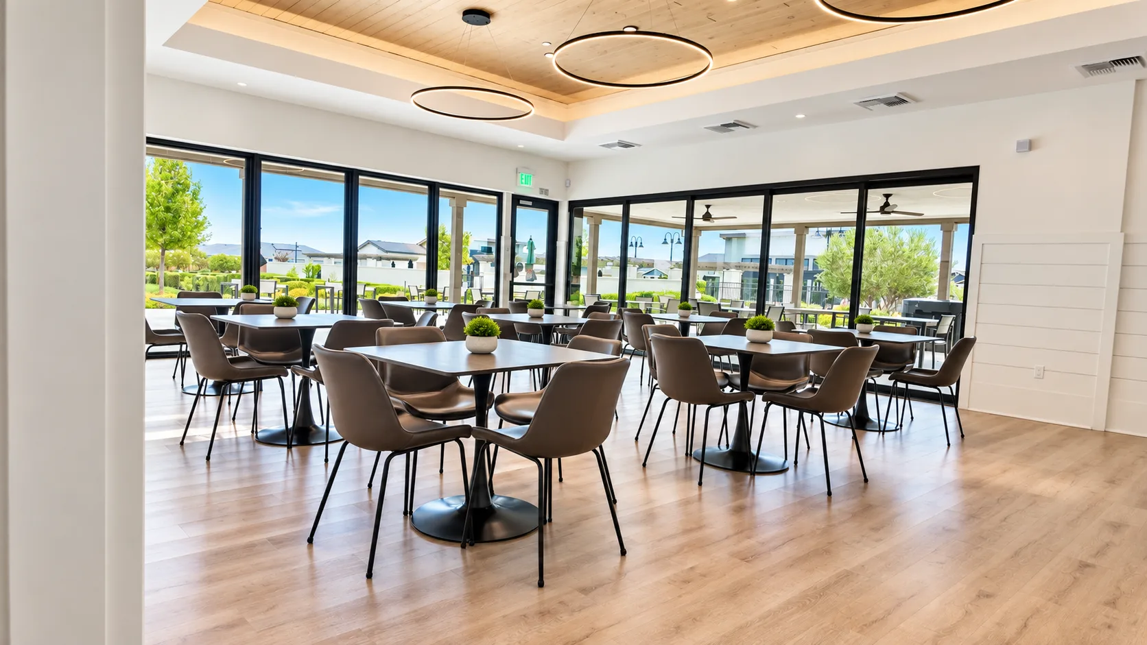 The Ranch House dining area at Club Liberty in the Summit at Liberty 55+ community in Rio Vista, California