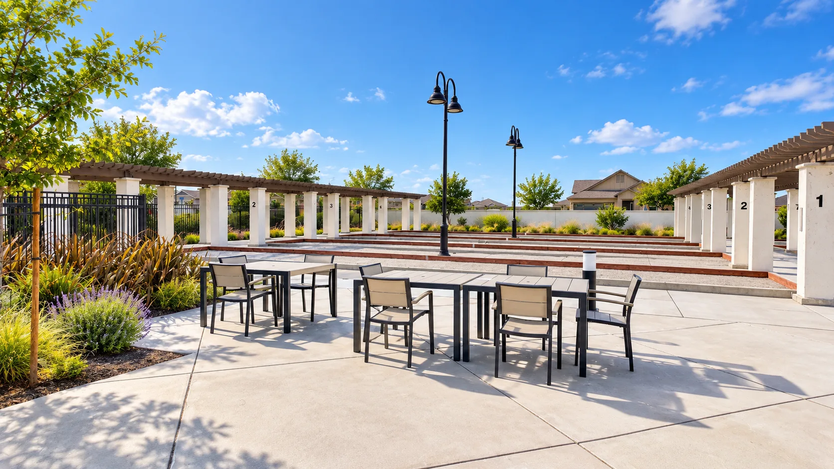 The bocce court at Club Liberty in Summit at Liberty, Rio Vista, California