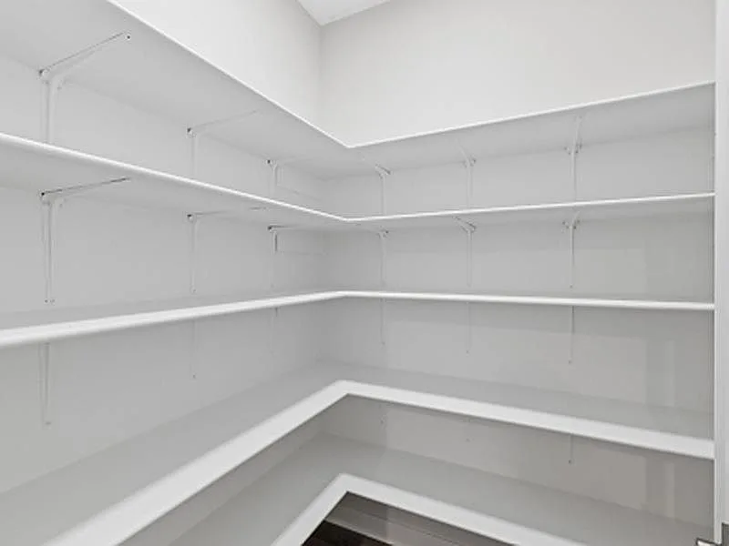 Walk-in pantry with shelving