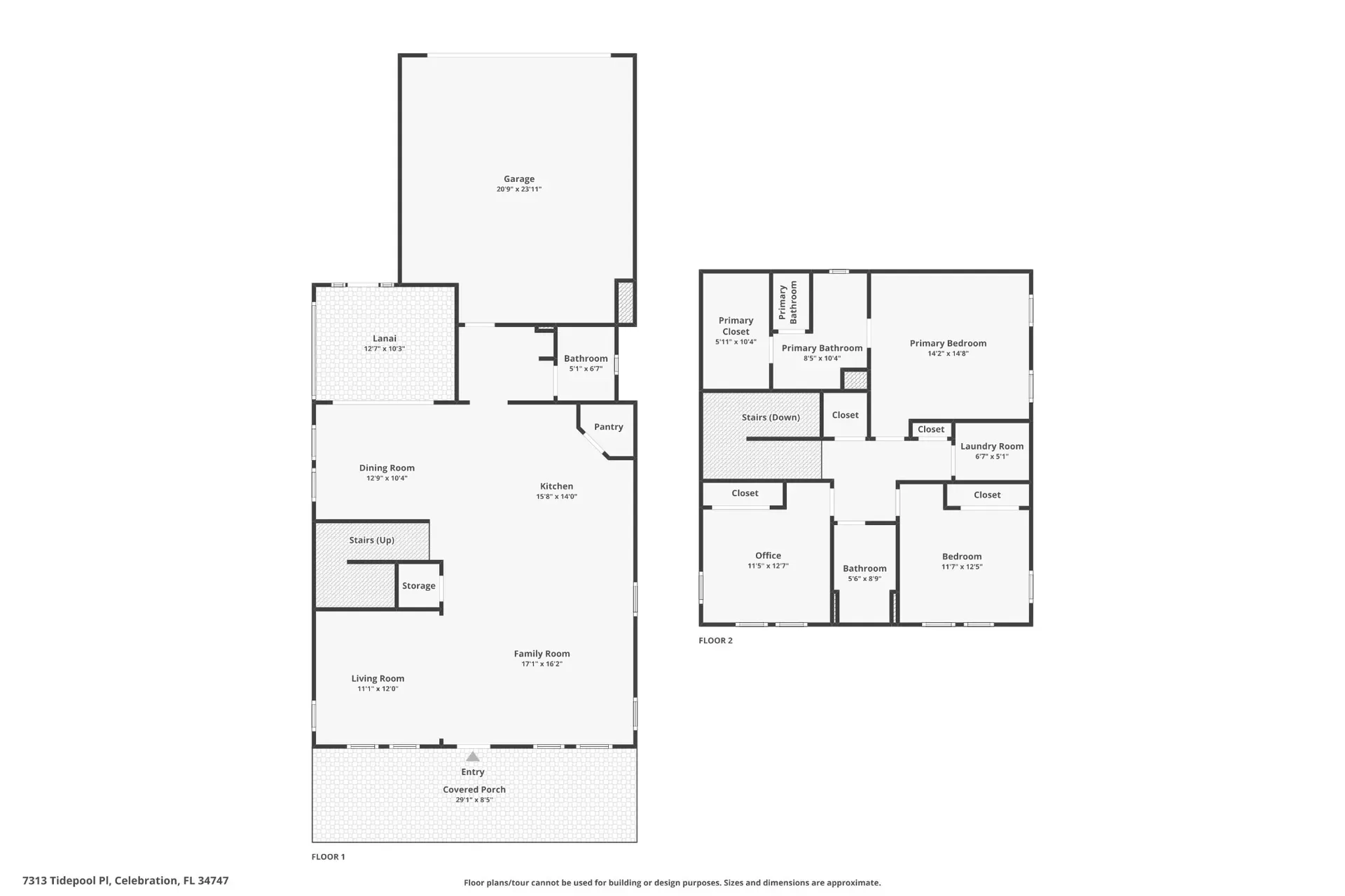Floor plan of 7313 Tidepool Pl in Celebration, Florida