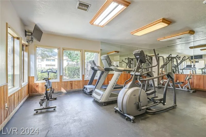 Community fitness center with cardio and strength equipment