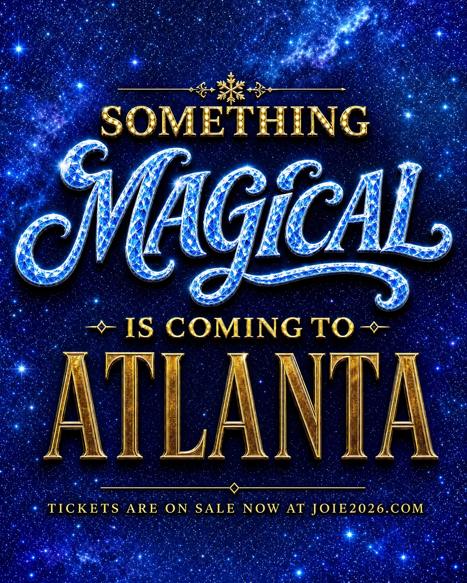JOIE 2026 promotional graphic announcing something magical is coming to Atlanta