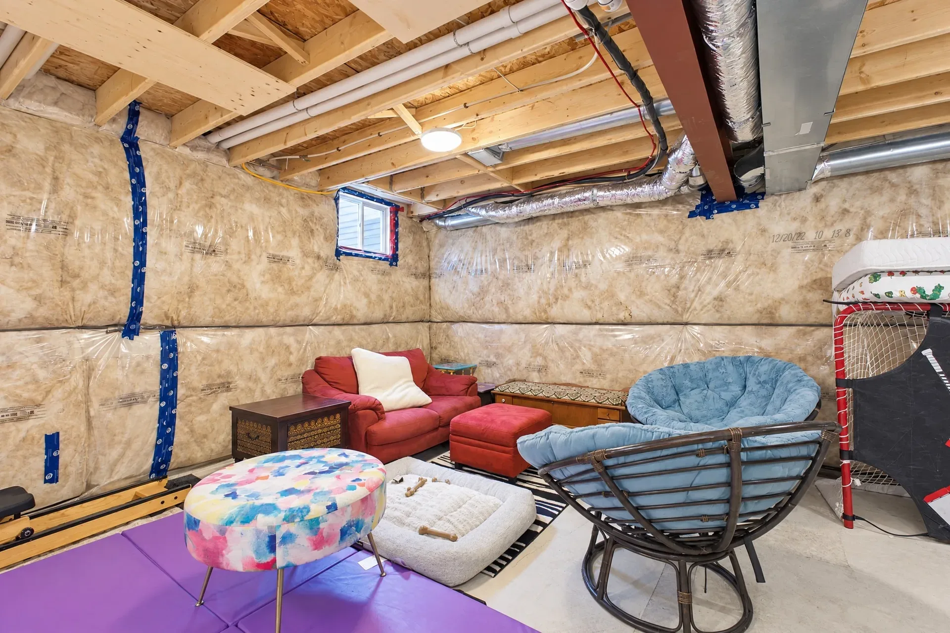 Basement space: Open lower level awaiting your finish
