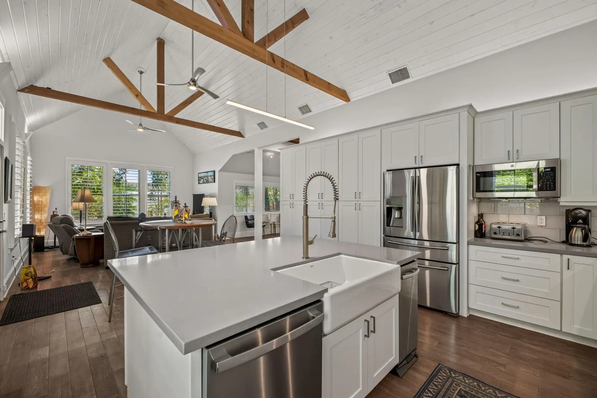 303 W Alamo St, Brenham TX — open-concept kitchen and living area