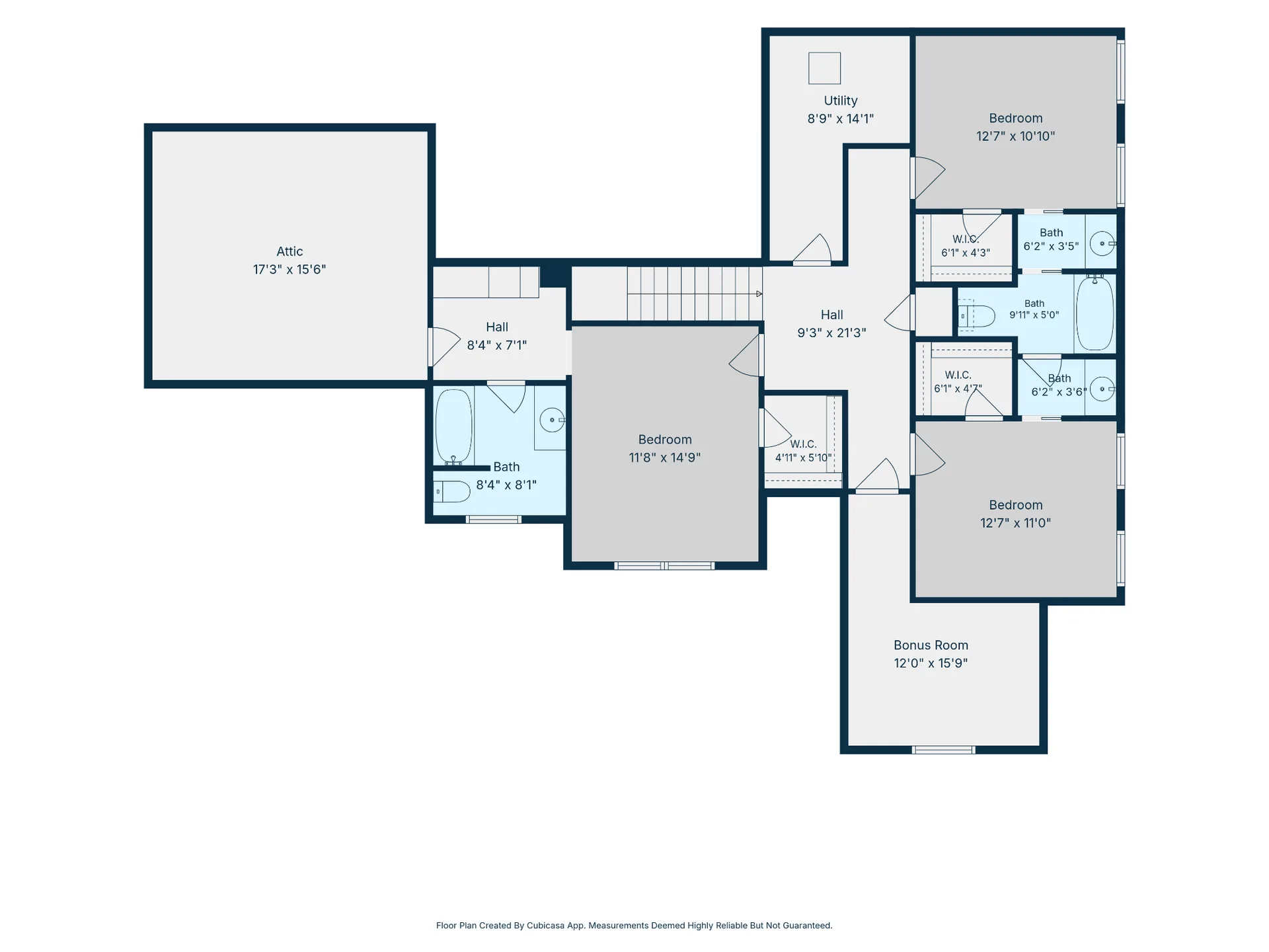 Upper Level floor plan of 908 Salisbury Ct