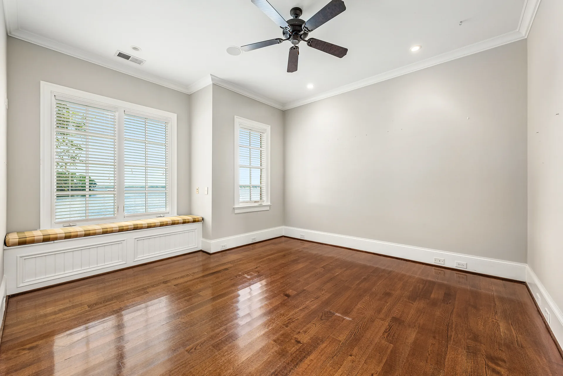 Bedroom with window bench seat