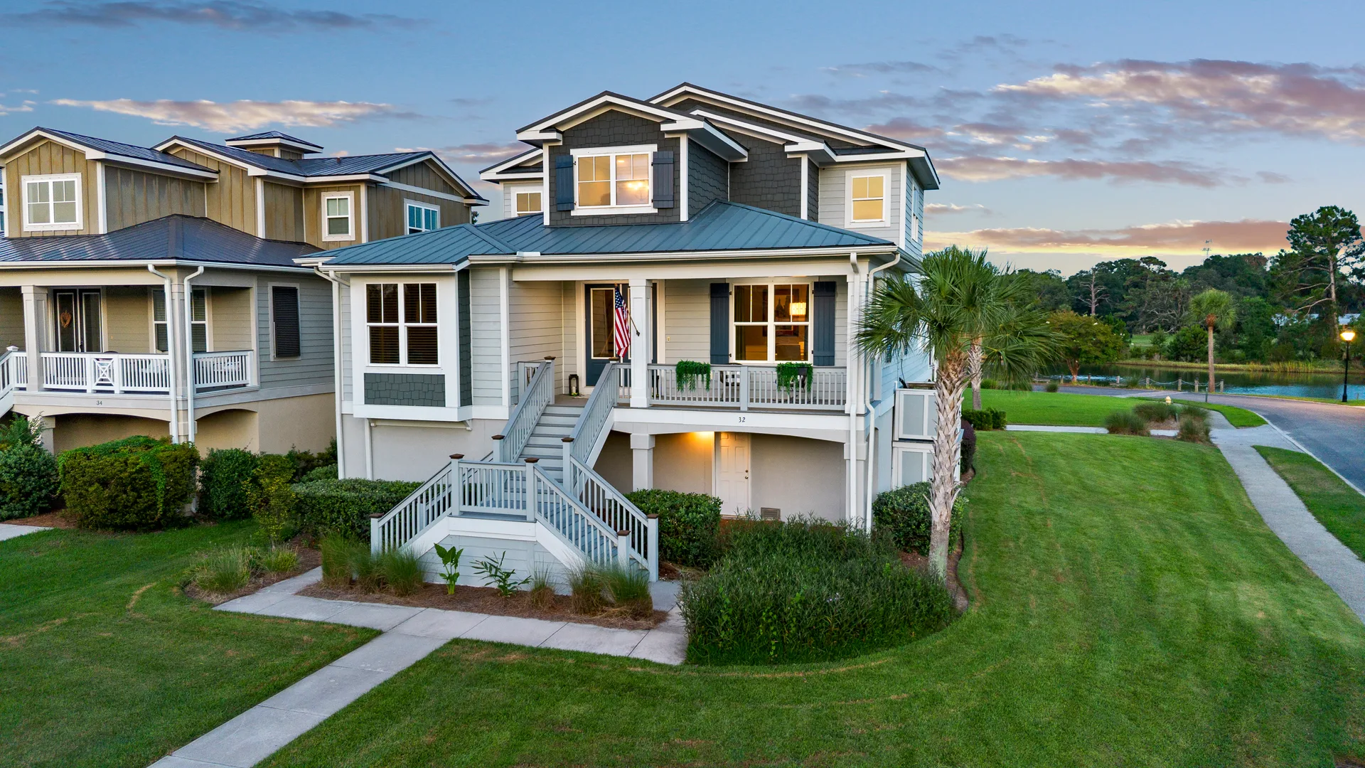 Front Exterior Facade at 32 Hackney Pony Lane, Hilton Head Island SC