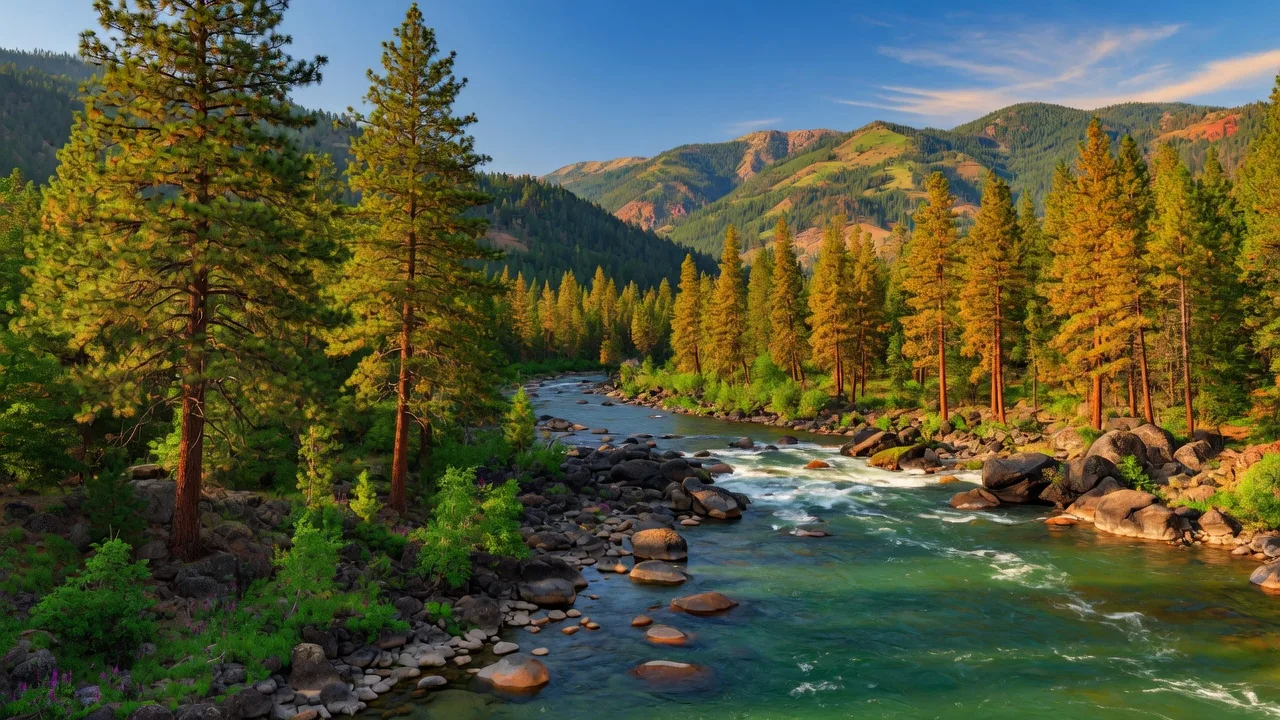 The Rogue River flowing through Southern Oregon