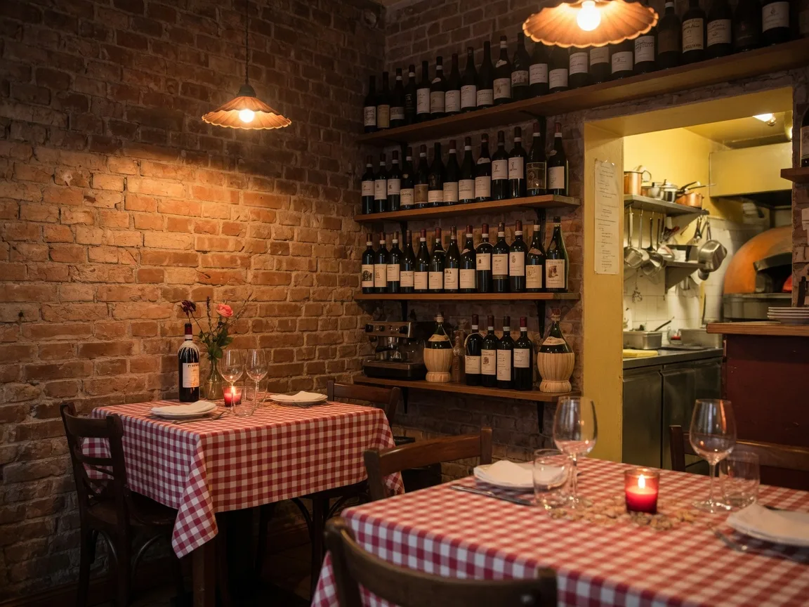 Warm candlelit dining room at Cucina Carini, a family-owned Italian restaurant in Mount Laurel