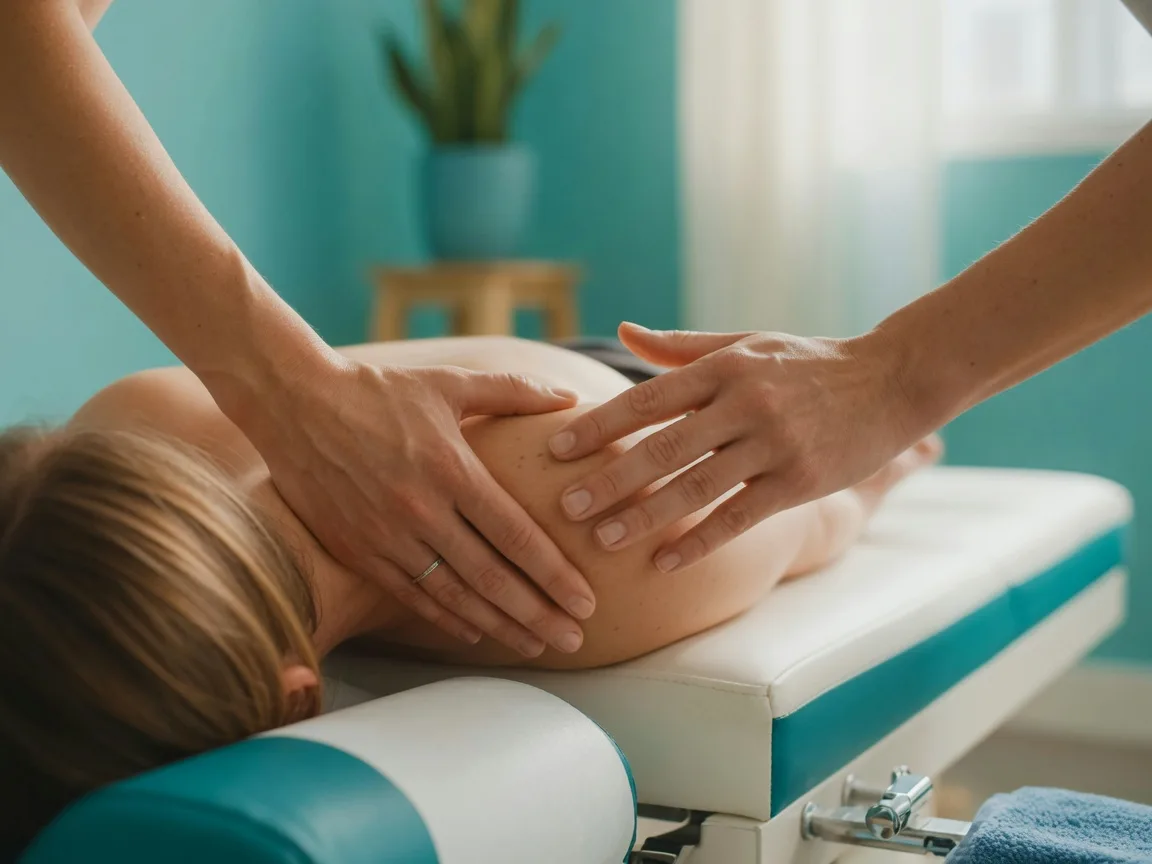 Chiropractor performing a gentle neck adjustment on a patient at ChiroPrime Orlando