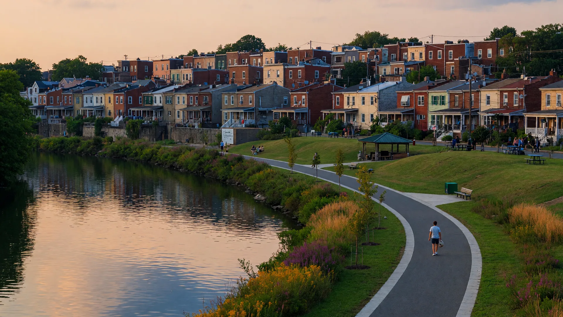 Grays Ferry neighborhood along the Schuylkill River in Philadelphia