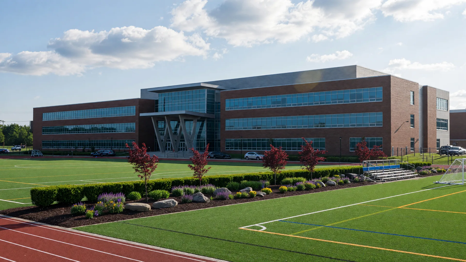Upper Dublin High School brick and glass campus in Fort Washington