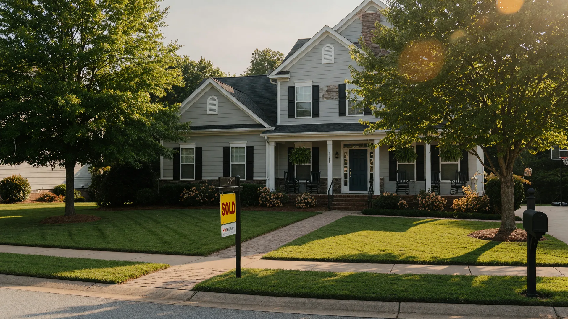 NW Metro Atlanta home with "Sold" sign illustrating seller confidence and market navigation.